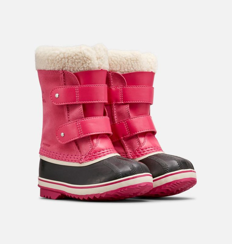 Kids Snow Boots Pink/Black - Sorel Childrens 1964 Pac™ Strap - 835-CNPMKH